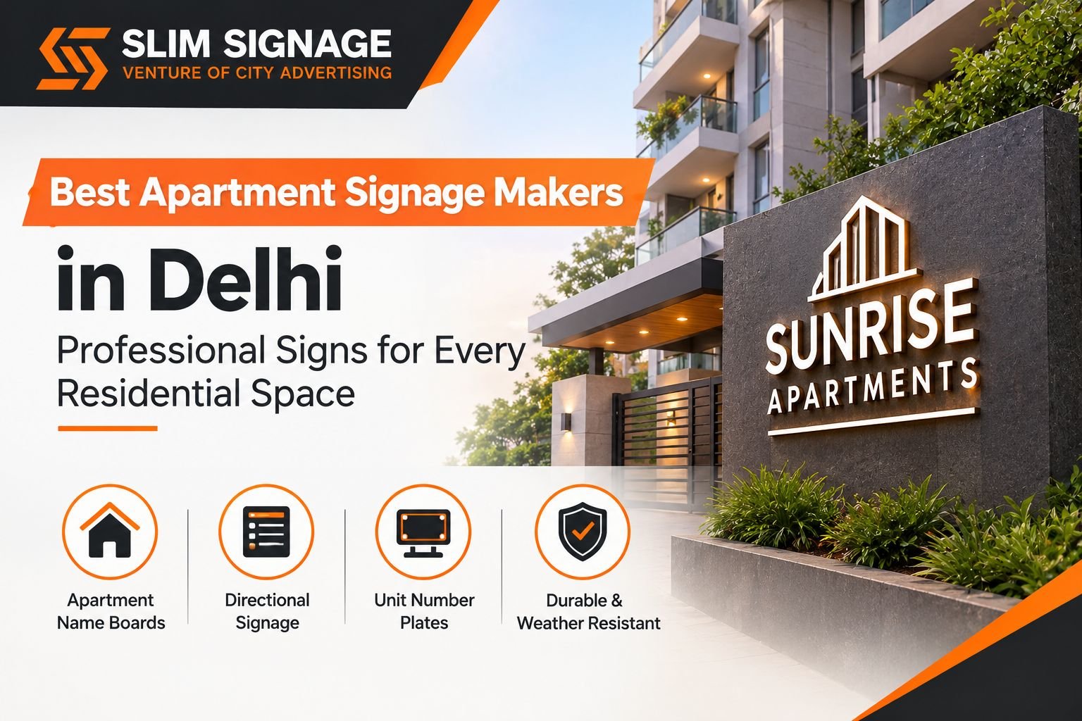 Best Apartment Signage Makers in Delhi Professional Signs for Every Residential Space