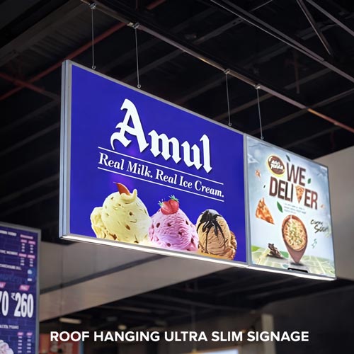 Roof Hanging Ultra Slim Signage