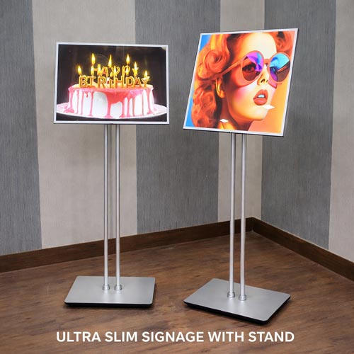 Ultra slim Double rod signage
