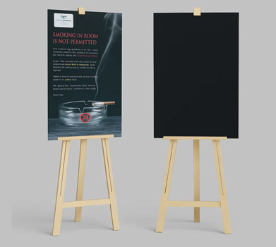 Wooden Printed Display Easel Banner Stand