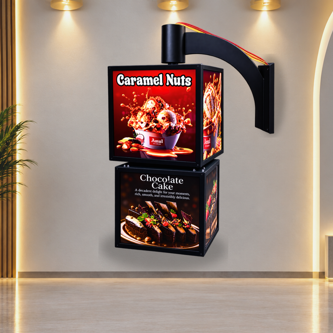 Hanging Cube Rotating Light Box Manufacturers in Pune
